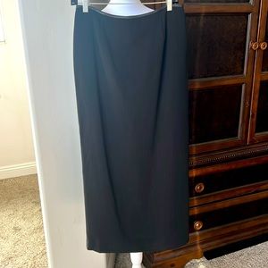 Long fully lined wool skirt.